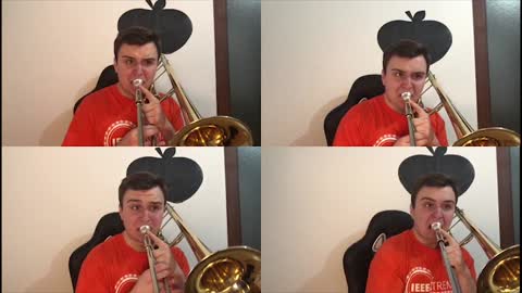 'Pirates Of The Caribbean' theme song covered with 4 trombone mulit-track