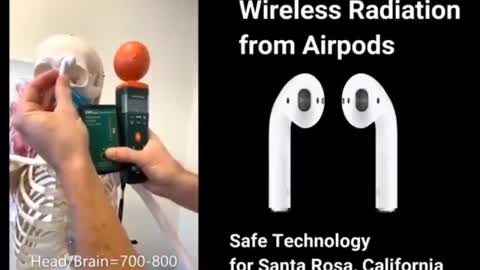 Wireless Radiation from Airpods