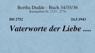 BD 2752 - VATERWORTE DER LIEBE ....