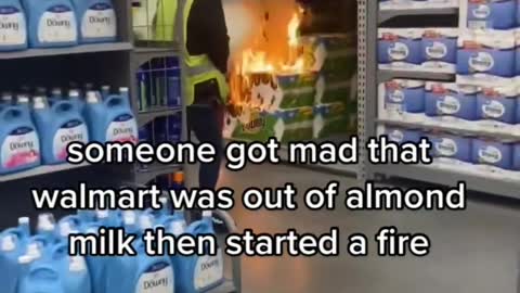 Almond Milk Karen sets paper towel aisle on fire because Walmart was out of Almond Milk.