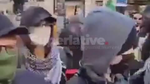 A physical altercation erupts during a Pro-Palestine demonstration in London