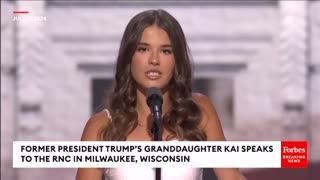 DJT oldest grandchild “Kia Trump” speaks at RNC Convention