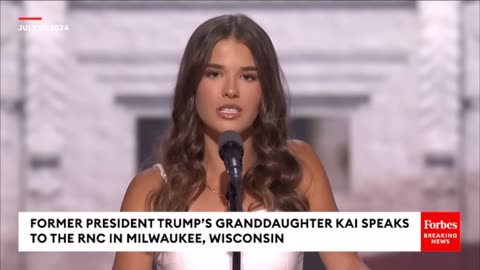 DJT oldest grandchild “Kia Trump” speaks at RNC Convention