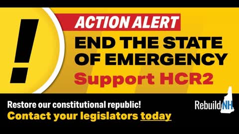 Testimony From Public Hearing on HCR2 - End The State of Emergency in NH!