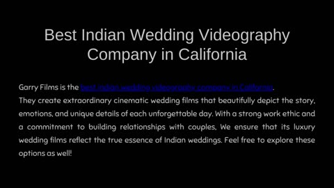 Best Indian Wedding Videography Company in California