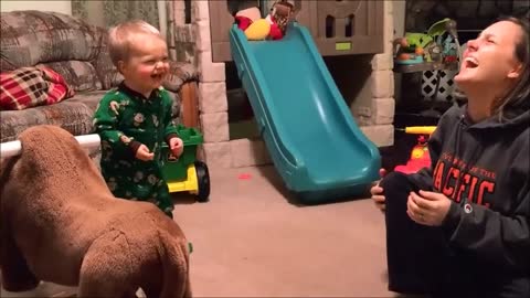 Baby's laugh attack will brighten your day!