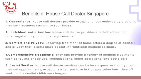 Get Expert Medical Care at Your Home with Our House Call Doctor Singapore