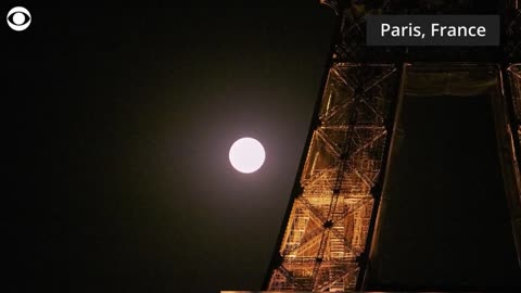 "Sturgeon moon" gives spectators around the world this year's last supermoon