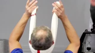 Decompress neck using rolled up towel