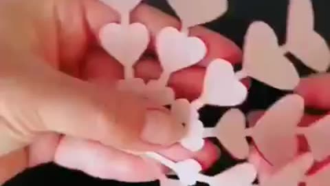 Paper Heart Decoration _ Paper Cutting Art - Amazing Skills