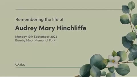 Audrey Hinchliffe Funeral Service