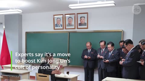 In a first, Kim Jong Un’s portrait is displayed next to his predecessors | Radio Free Asia (RFA)