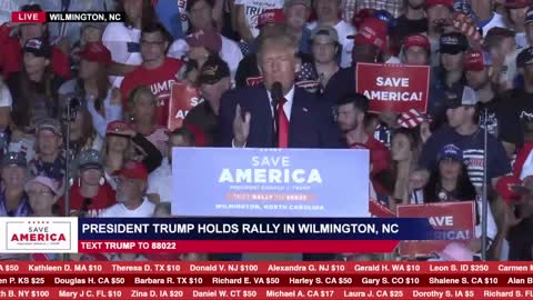 President Donald Trump Rally in Wilmington, North Carolina- September 23, 2022