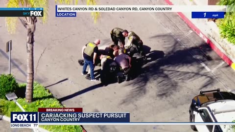 LASD in Police Pursuit in Newhall Area.