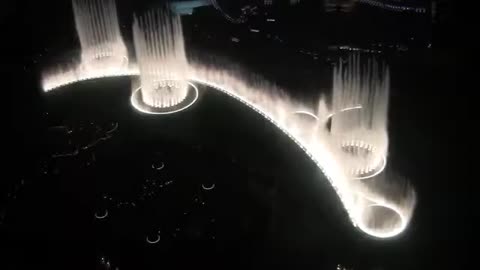 The Dubai Fountain - Shik Shak Shok - Shot in HD - from way back!