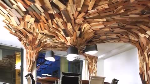 Creative wooden walls design