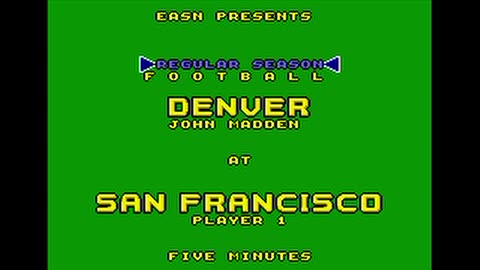 John Madden football for Genesis