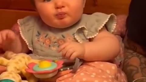 Babies first time tasting lemon