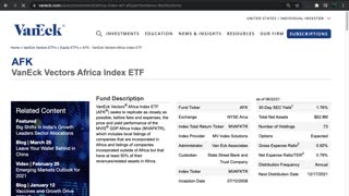 AFK ETF Introduction (Africa / African Companies)