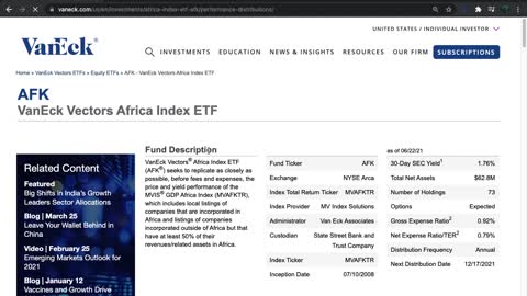 AFK ETF Introduction (Africa / African Companies)