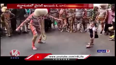 Viral Video : Little Girl Mass Dance With Street Artists In Udupi