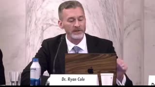 Dr. Ryan Cole speaks at the discussion titled 'Federal Health Agencies ...