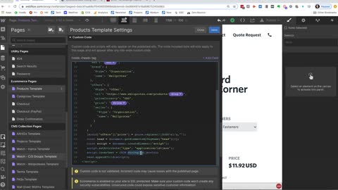 Webflow Ecommerce & JSON-LD (Custom Code for Fixing Problems)