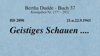BD 2890 - GEISTIGES SCHAUEN ....