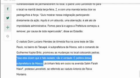 Prefeituras colocam pedras para dificultar a vida de mendigos