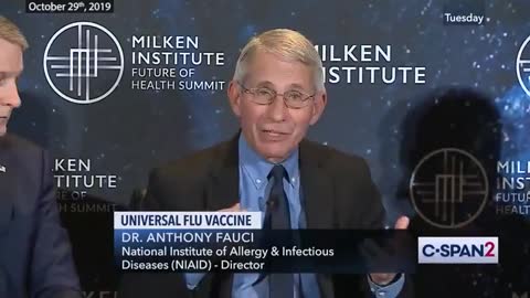 Fauci discussing with HHS officials bringing a new mRNA vaccine to market Oct 2019