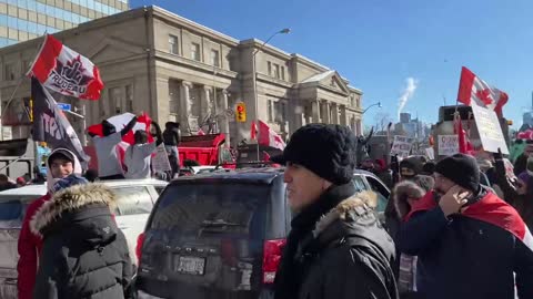 Toronto Canada freedom truckers convoy 2022