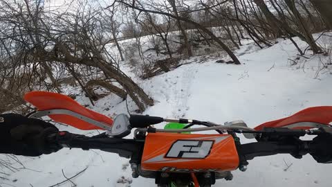 Snow Ride on the 87 KDX