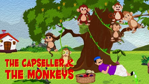 English Stories For Kids | The Cap Seller And The Monkeys | English Story Telling ..