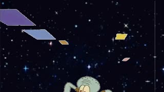 Squidward Is Playing With Tiles In Space 💫