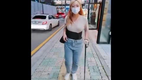 A YOUNG WOMAN SUFFERS WITH GAIT DISORDER - AFTER HER 2ND LUZIFER DOSE