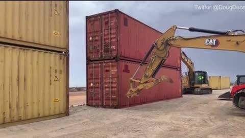 Arizona 'Has Had Enough,' Starts Stacking Shipping Containers in Border Wall Gaps