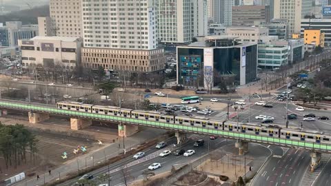 Subway, korea, sunset, sky