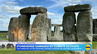 Climate activists vandalize Stonehenge ABC News