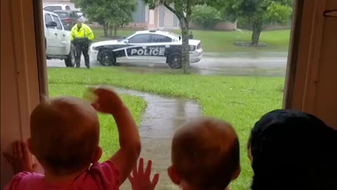 Kids And Pets Excited To See Parents