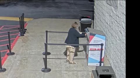 Georgia Ballot Mule on Camera Inserting HUGE Stack of 30+ Ballots into Georgia Dropbox!! Perhaps she cast a vote for each of her cats, as well as her entire extended family, and her co-workers as well?