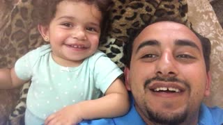 A dad begins to beatbox for his daughter. But what she does next will have you smiling!