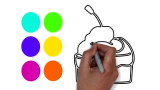 Drawing and Coloring for Kids - How to Draw Ice Cream 09