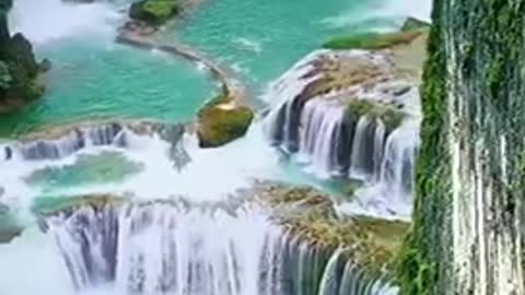 calm mountain waterfall relaxation sound