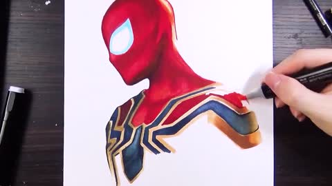 Iron Spider-Man hand-painted by God, don't miss it if you are interested