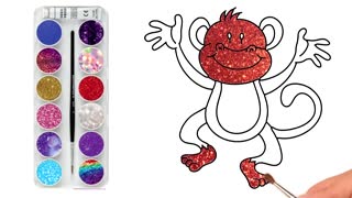 Drawing and Coloring for Kids - How to Draw Monkey