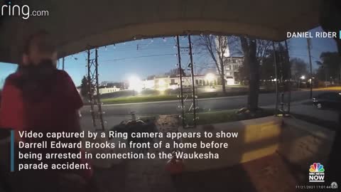 Waukesha Xmas Parade terrorist Captured on ring doorbell cam after the attack..