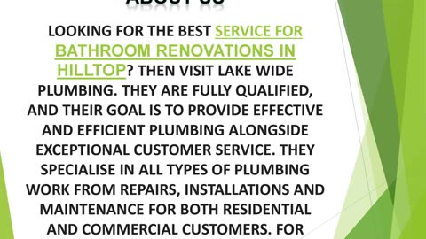 Best Service for Bathroom Renovations in Hilltop