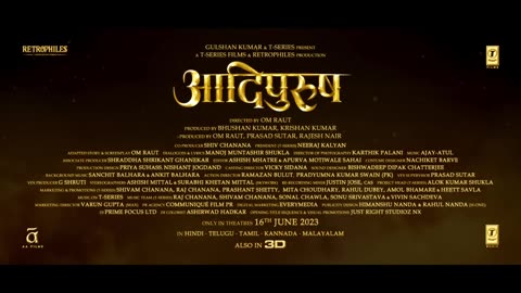 Adipurush Official Trailer Hindi | Parbhas | Saif Ali Khan | Kriti Sanon | Om Raut | Bhushan Kumar