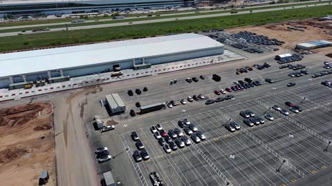Tesla Gigafactory Texas | 3-22-24 | an abundance of Cybertrucks! @tesla #gigatexas +panorama photos