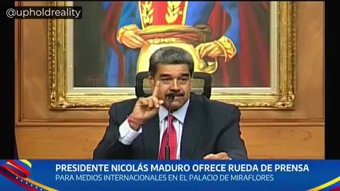 Venezuela President Nicolás Maduro delivers a message to the European Union